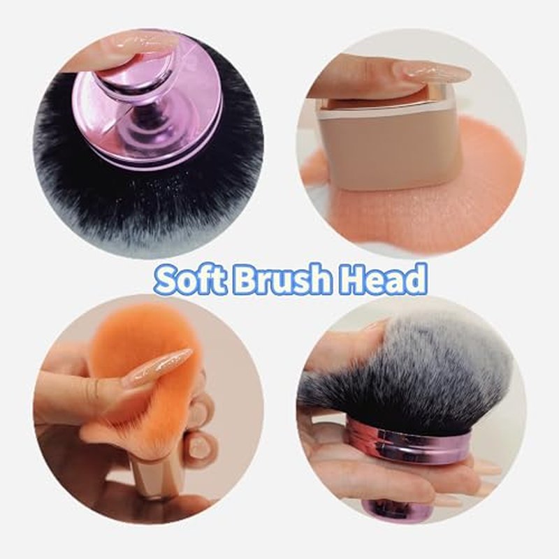 Extra Large Self Tanner Beauty Soft Body Makeup Brush,Face 2 Pack?Blend & Blur Wide Round Head Kabuki Brush Tanning Applicator Set, Powder,Professional Leg Makeup Tool with Drawstring Bag