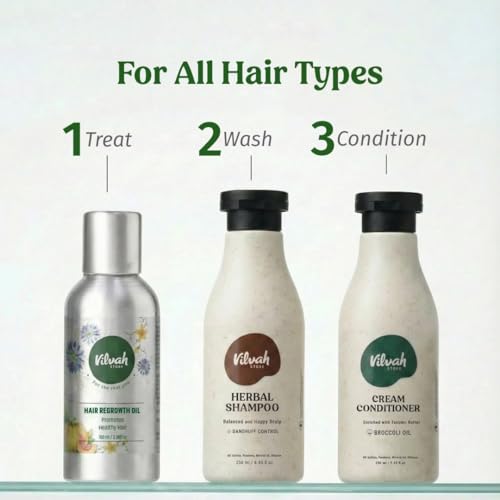 Vilvah Hair Oil with Black Seed & Pumpkin Seed Oil for Hair Growth 100ml