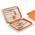 Manicure & Pedicure Set with Stainless Steel Clippers Travel Case - 9 in 1