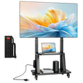 Rolling TV Stand with Power Outlet for 32–83 Inch TVs (Height 53–59", 130 lb) – Duiliuu