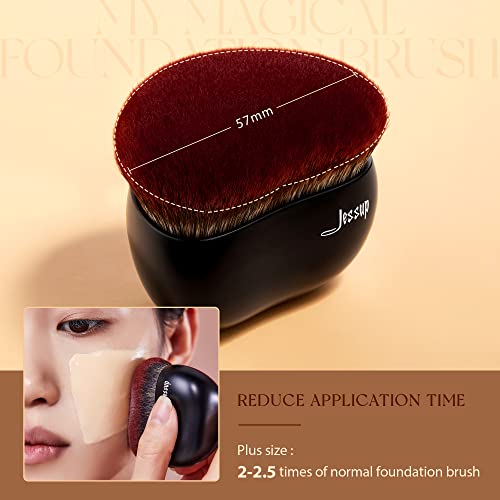 Jessup Professional Eye Makeup Brushes Set Natural-Synthetic 15pcs T284 with Foundation Brush SF001