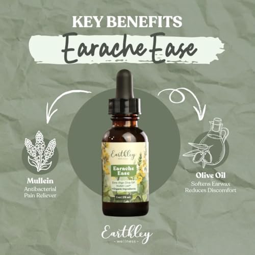 Organic Earache Relief Drops for Babies & Kids - Herbal Ear Comfort Solution
