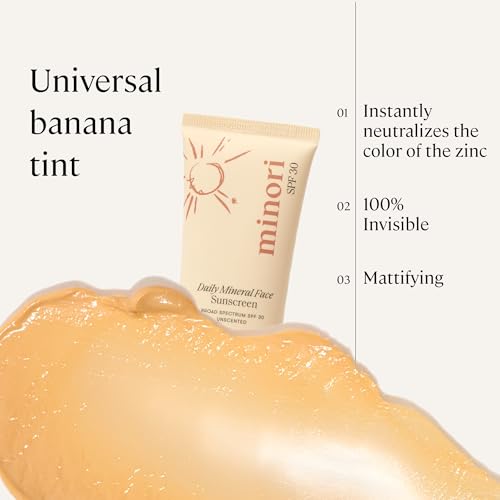 Mineral Sunscreen SPF 30 with Zinc Oxide No White Cast Vegan 1.7oz