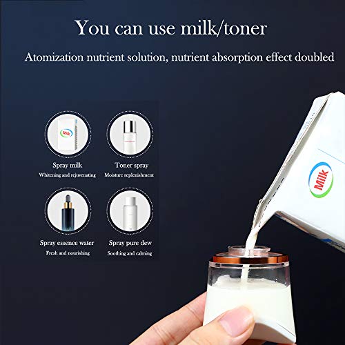 Nano Facial Mister with Skin Analyzer Moisture Tester, FANTEXY Portable Mini Cool Face Mist Steamer with USB, Handy Facial Sprayer for Eyelash Extensions, Face Moisturizing,Hydration Refreshing