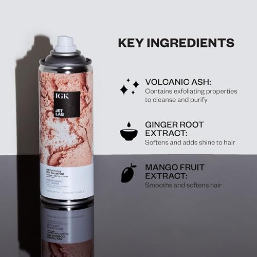 Full Size IGK Jet Lag Invisible Dry Shampoo Spray 6.3 Oz - No White Residue