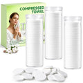 Off White Compressed Towels for Hot Towel Dispenser 60 Count - Soft Facial Cloths