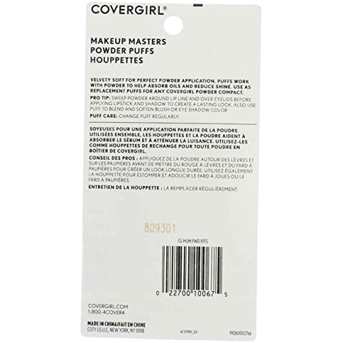 Makeup Powder Puffs - Pack of 6 Velvety Soft Replacements for Face Makeup