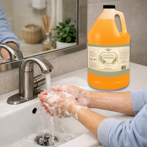 Lemongrass & Eucalyptus Hand Soap Refill - Organic Castile Liquid with Aloe Vera, 1 Gallon