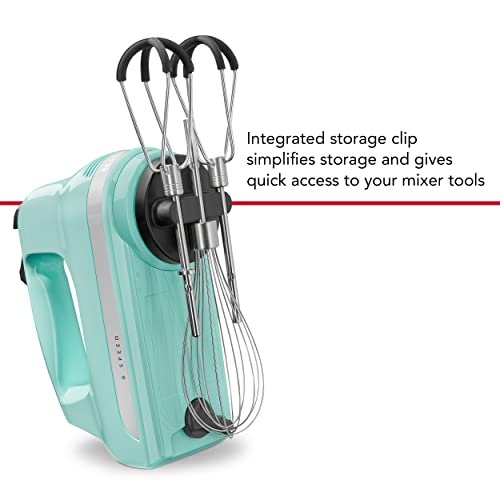 KitchenAid 6-Speed Hand Mixer with Flex Edge Beaters - Ice Blue, Model KHM6118