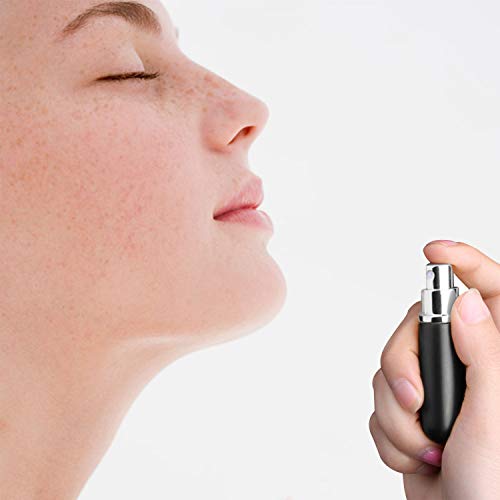 Rocutus 6 Pack Mini Refillable Perfume Atomizer Bottle,Empty Spray Bottle in 5 ml Compatible with 2 Pieces Perfume Dispenser Pump and 2 Funnel Filler for Travel Purse (colorful 2)