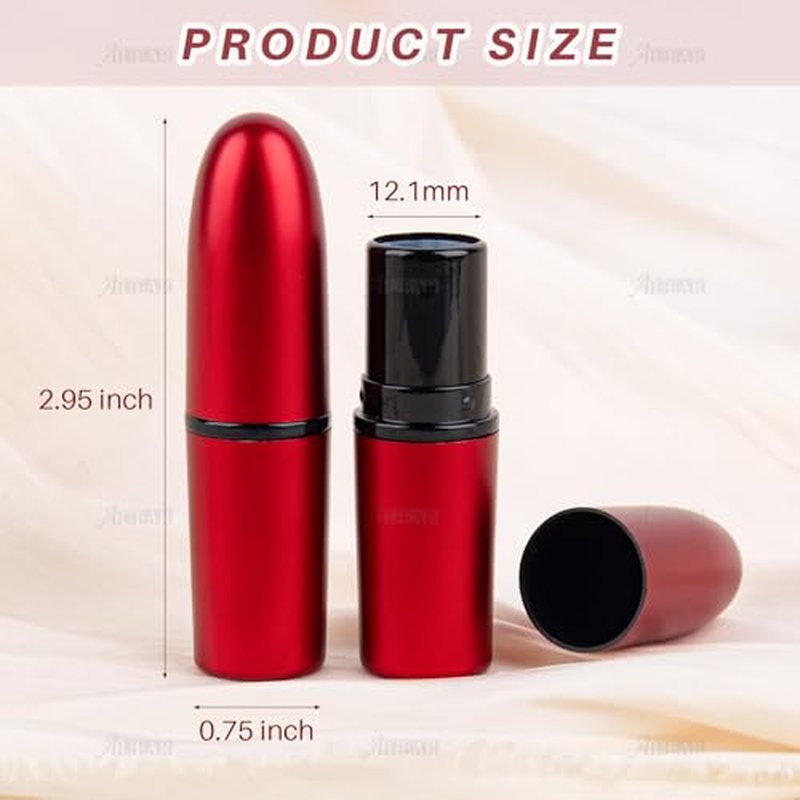AUEAR, Empty Lipstick Tubes Bullet Shaped Holders Lip Balm Container for DIY (Red, 15 Pack)
