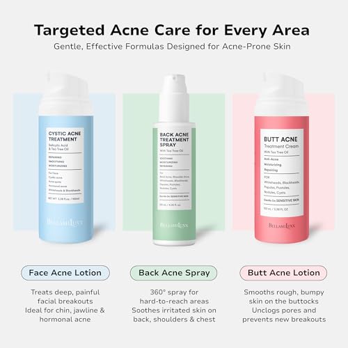 BellamiLuxx Back and Body Acne Treatment Spray: 2% Salicylic Acid &