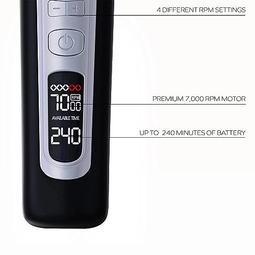 Cordless Hair Clipper with Precision Guards for Professional & Home Use