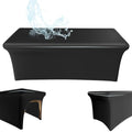 Leather Massage Table Cover Wipeable Waterproof Protector - Black, 6FT Fitted
