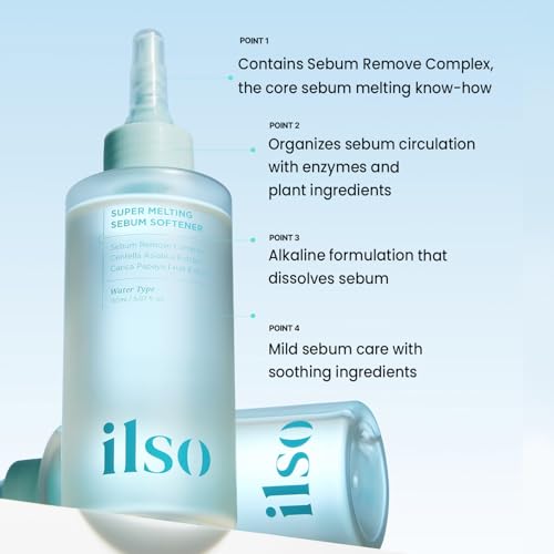 ILSO Super Melting Sebum Softener, 5.29 fl oz, with 40 Skin Wrap Cotton Pads Included + Deep Clean Master