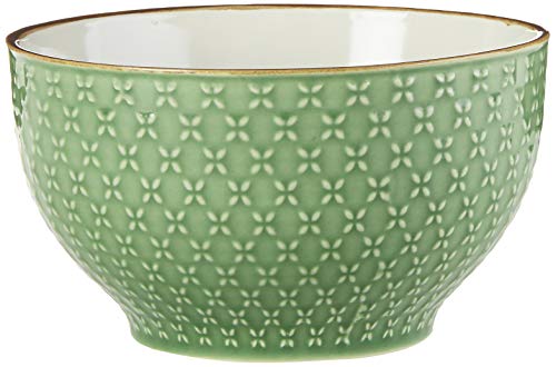 16-Piece Dinnerware Set - Green Stoneware for Kitchen & Dining
