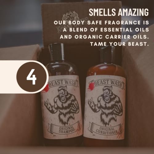 Johnny Slicks Organic Hair Shampoo - Original Scent, 16 oz - Hydrating & Gentle for Sensitive Scalps