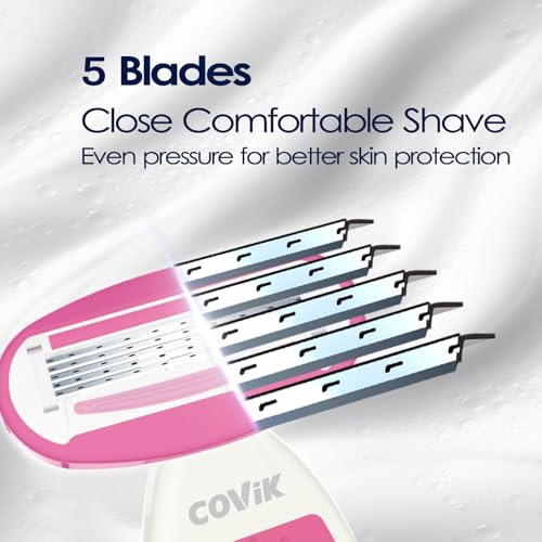 Mini Razors, Travel Razors for Women, 5 Blade, pink