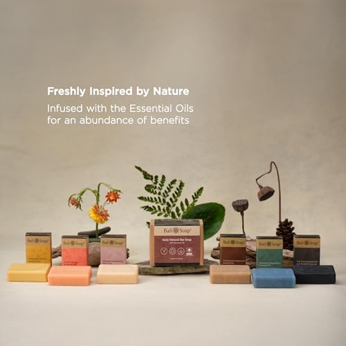 Natural Soap Bar Gift Set with Tea Tree & Charcoal - Bali Handmade Skincare