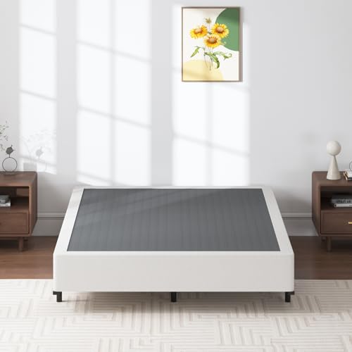 Queen Size Box Spring 9 Inch Height Mattress Foundation - Reinforced Support, Silent, Easy Assembly