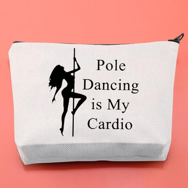 BLUPARK Pole Dancer Gift Pole Dancing is My Cardio Makeup Bag for Pole Dancing Lovers (Pole Dancing is My Cardio)