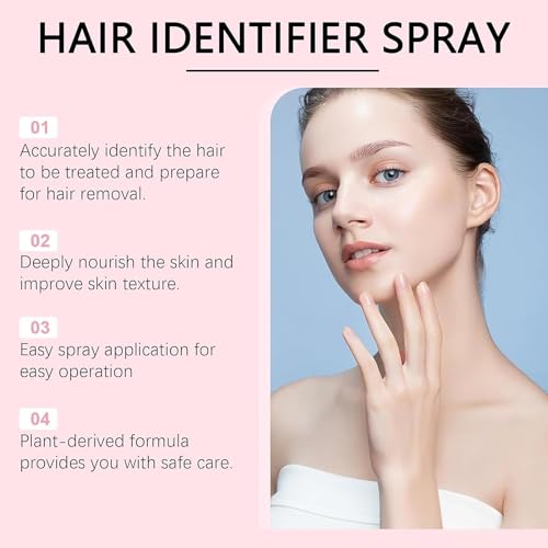 Hair Identifier Spray for Face Shaving, Skin Body Hair Identifying Spray With Razors,Moisturizing And Skin Care Set