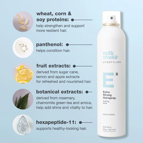 Milk Shake Extra Strong Hair Spray - Long-Lasting Finishing Spray, 8.8 Oz
