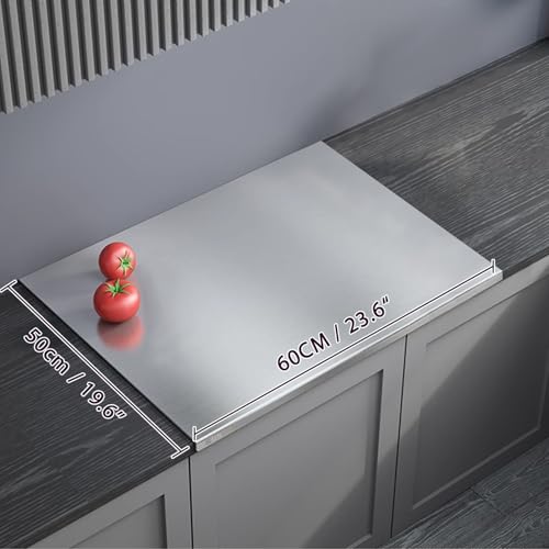 Scyllantric 23.6x19.6in Large Stainless Steel Cutting Board Non-Slip Dishwasher Safe for Meat & Vegetables