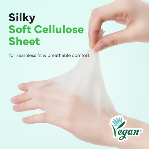 SAM¡¯U PH Sensitive Pore Fit Face Mask ? Pore Tightening & Exfoliating Vegan Sheet Mask with AHA, BHA, PHA, LHA, Texture Refining, Travel-Friendly Korean Skincare (5 Sheets)