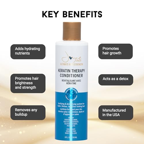 Keratin Hair Conditioner with Vitamins & Oils - 8 Oz for Strength & Shine
