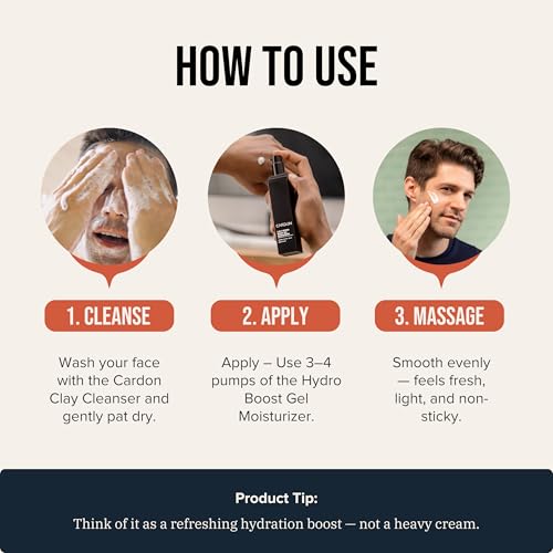 Cardon Anti-Aging Face Moisturizer, Korean Skincare Hydro Boost Gel, Ultra Light Face Cream to Even Skin Tone Overnight, Healing Cactus Extract, Reduce Wrinkles, Repair Acne Scars (2 CT)