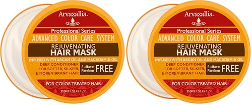 Argan & Macadamia Oil Hair Mask - Deep Conditioner for Color Treated Hair, 8.45 Fl Oz Pack of 2