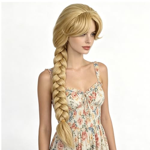 Braid Blonde Long Anime Wig - Princess Braided Hair for Cosplay & Parties (Variation of Braid Blonde)
