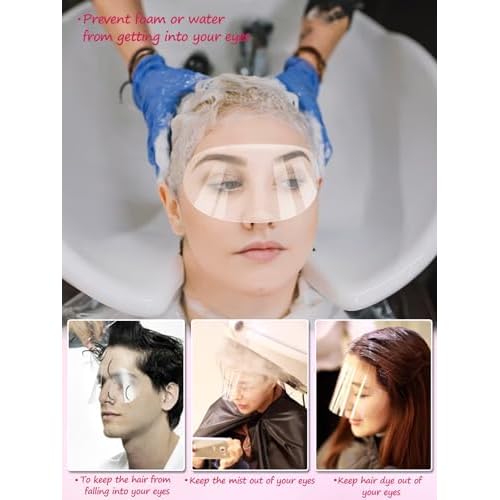 EBANKU 300 PCS Shower Face Shields, Eyebrow Covers Protector Makeup Protective Microblading Shower Visor for Salon Supplies and Eye Surgery