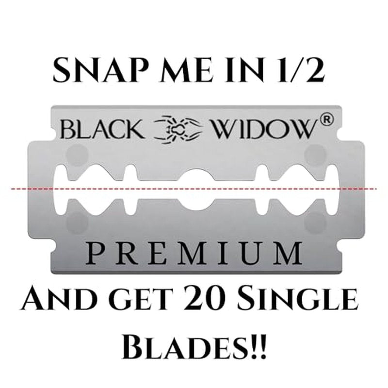 Black Widow Professional Straight Edge Razor Kit with 10 Blades ? Stainless Steel Barber Razor for Men¡¯s Shaving, Classic Barbero Shaver for Smooth, Precise, and Comfortable Shaves
