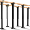 14-23.6 Inch Adjustable Bed Support Legs 6 Pack - Heavy Duty Metal Bed Frame Support with Rubber Non-Slip Base