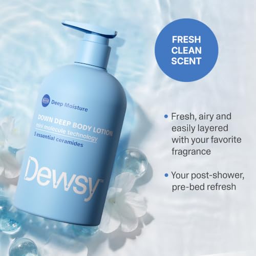 Dewsy Ceramide Body Lotion for Dry Skin, Fresh Clean - 16 oz