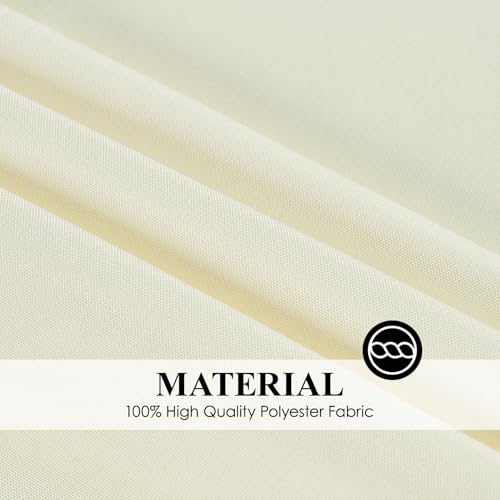 Ivory Rectangle Tablecloth 90x156 Inch for 6ft & 8ft Tables - Pack of 6
