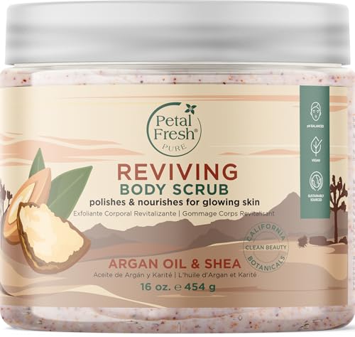 Argan Oil & Shea Body Scrub - Natural Gently Exfoliating Vegan 16 oz - Variation: Argan Shea / 16 Fl Oz