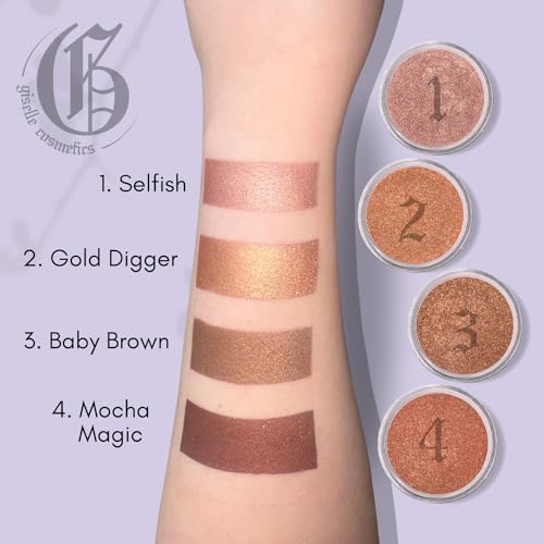 Gold Digger Loose Mineral Bronzer - Natural Face Powder, Highlighter, Contour & Blush Palette - 0.18oz