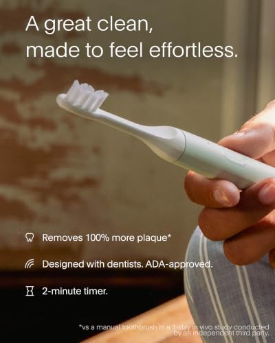 SURI Core Sonic Electric Toothbrush - Haze Green, Travel Cover, 4 Weeks Battery