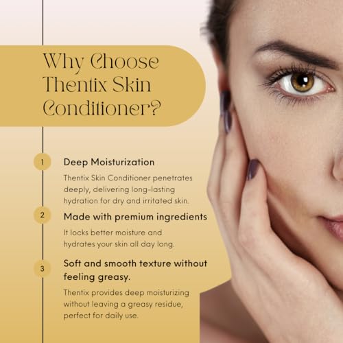 Thentix Skin Conditioner 8oz Pack of 1 - Non-Greasy, Unscented Moisturizer for Sensitive Skin