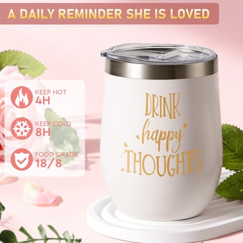 Pink Self Care Gift Basket for Women - Spa Set with Crochet Flower Bouquet, Tumbler & More