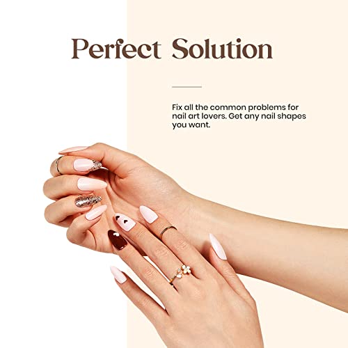 Beetles Gel Polish 5 in 1 Nail Glue and Base Gel Kit for Acrylic Nails and Gel Polish Nail Set 20 Colors Dreamy Town Collection Pastel Girly Sparkle Glitter 2023 Spring Summer Macaroon