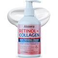 Alozera Skin Firming Retinol Collagen Face & Body Lotion with Stem Cells for Aging Skin and Wrinkles, Non-Greasy, Lightweight Moisturizer, Fragrance-Free, 16.9 oz