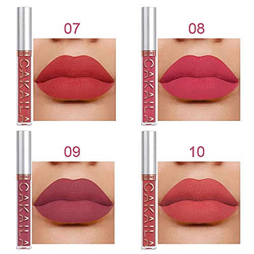 KARNAR 6Pcs Lipstick Matte Liquid Lipstick Lipgloss Set for Women labiales mate 24 horas originales matte larga duracion 24 Deep Red Original 24 Hour Lipstick Lip Stain Long Lasting Waterproof