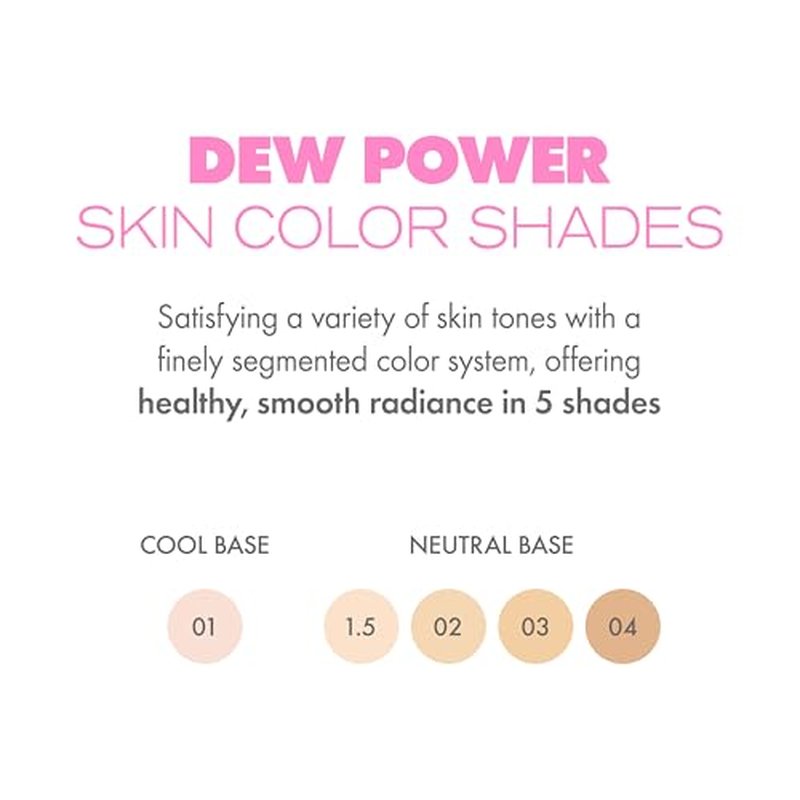 Amuse SEOUL Dew Power Vegan Cushion Foundation (1.5 NATURAL) | Dewy, glow, long-lasting, double coverage, clean beauty, lightweight, natural look, hydrating cushion