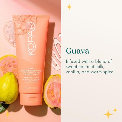 Guava Hydrating Body Wash - 9oz Foaming Coconut & Aloe Moisturizer - Vegan & Sensitive Skin