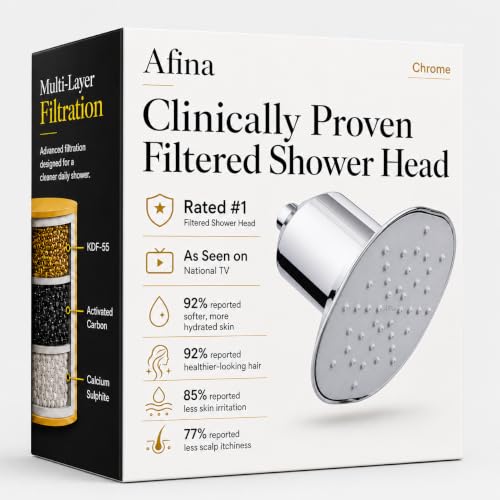 Afina Filtered Shower Head with High Pressure Rainfall - Chrome / Pack of 1