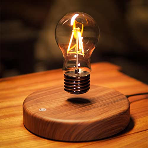 HCNT Levitating Bulb Lamp Magnetic Floating LED Desk Light - 360° Rotation, Night & Room Decor, Variation 1